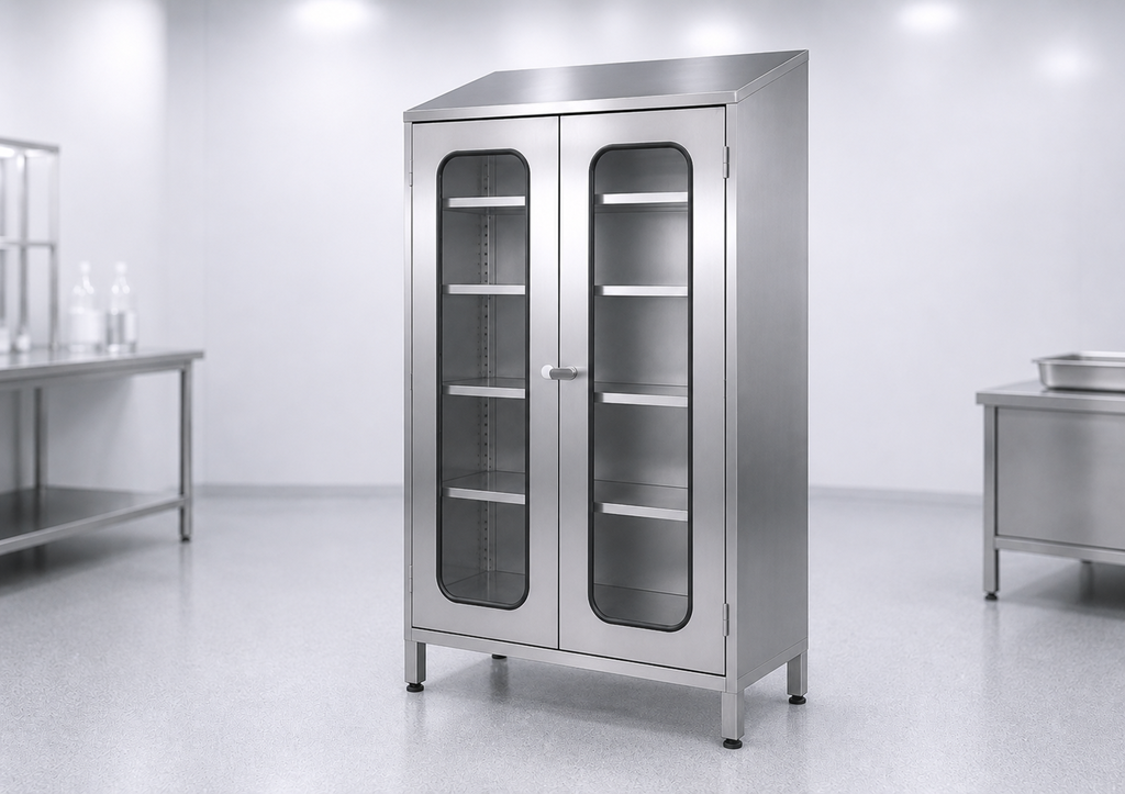 Materialschrank mit Sichtscheiben
