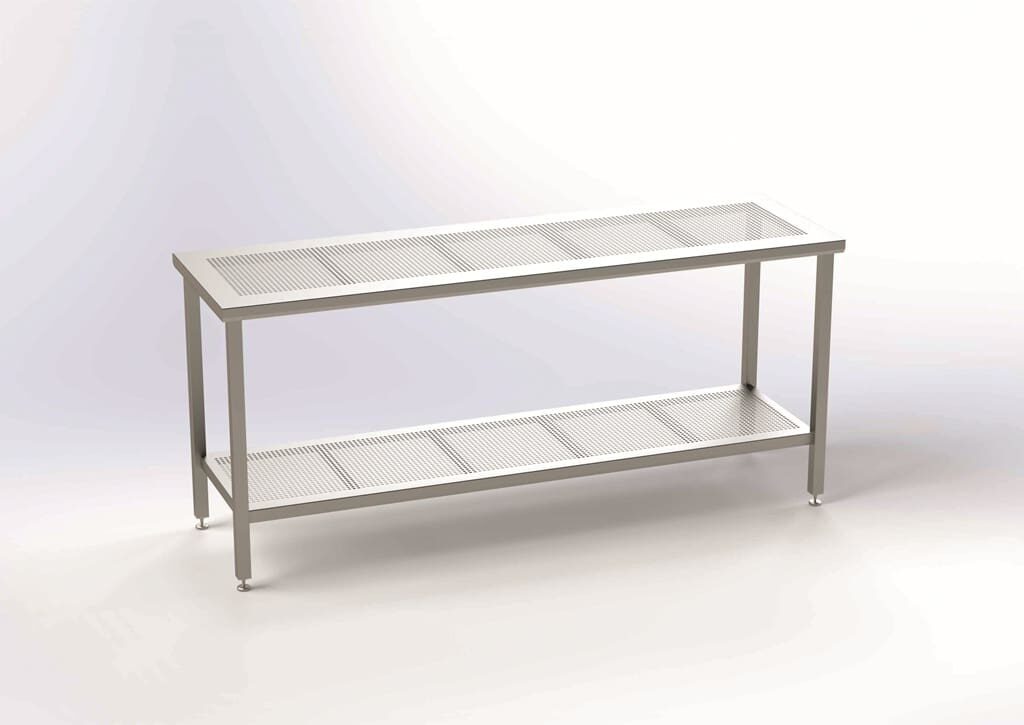 Reinraumtisch | gelochte Platten